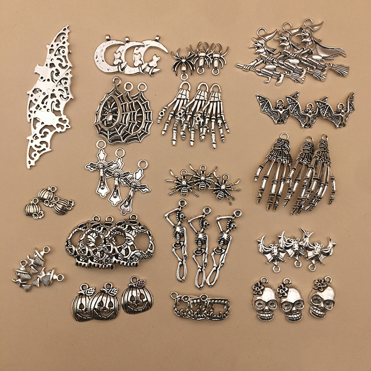 Halloween pumpkin alloy pendant diy accessories accessories bracelet earrings handmade materials foreign trade